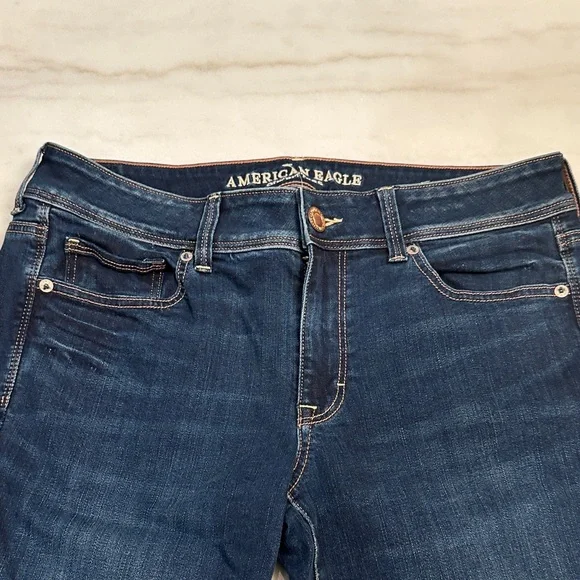 American Eagle Outfitters Women's Boot Cut Jeans - Dark Blue NWOT - Picture 2 of 5